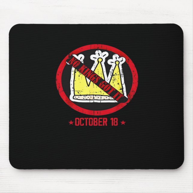 No Kings It Classic Creative Style Mouse Mat (Front)