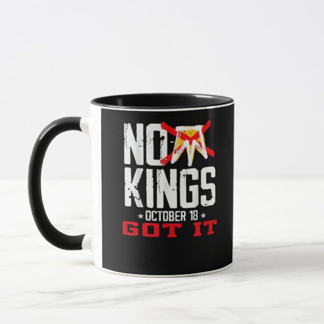 No Kings It Classic Minimal Design Mug (Left)