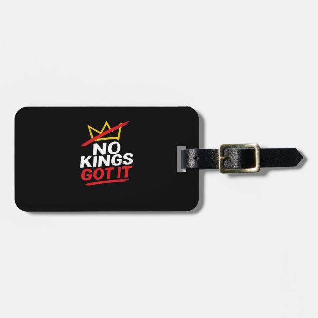 No Kings It Creative Casual Luggage Tag (Front Horizontal)