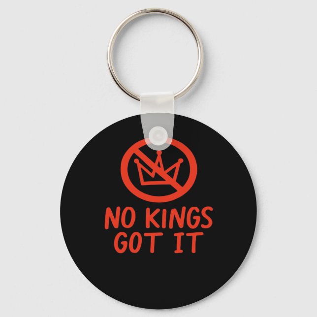No Kings It Patriotic Style Key Ring (Front)