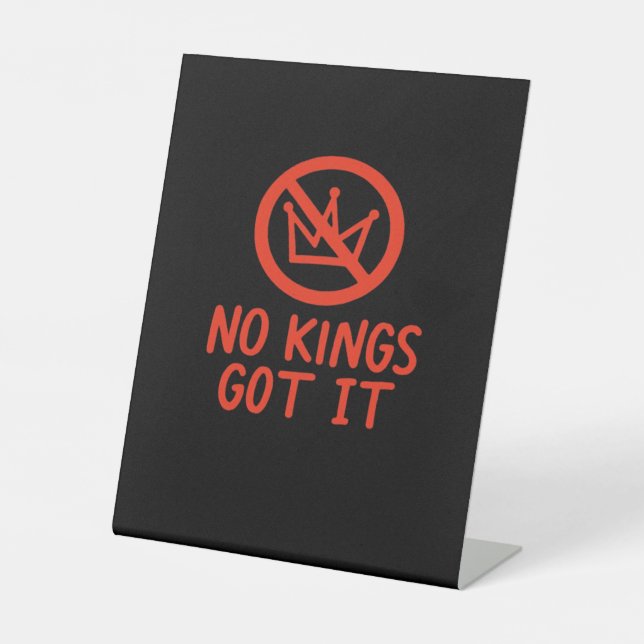 No Kings It Patriotic Style Pedestal Sign (Front)