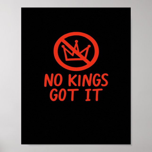No Kings It Patriotic Style Poster (Front)