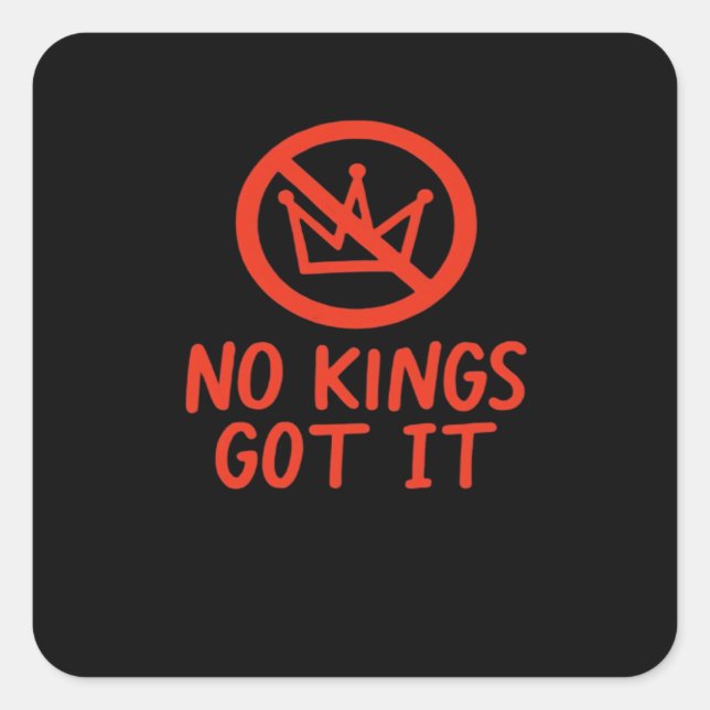 No Kings It Patriotic Style Square Sticker (Front)