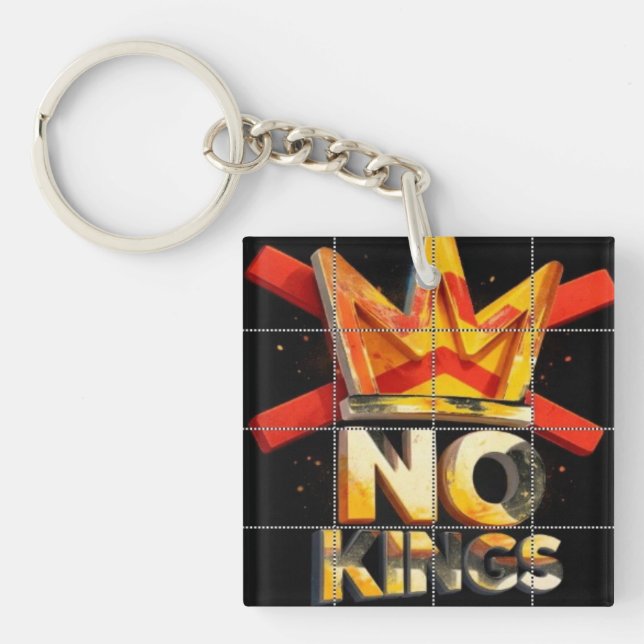 NO KINGS  KEY RING (Front)