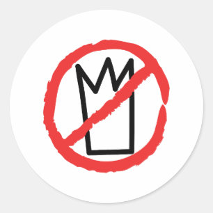 No kings logo classic round sticker