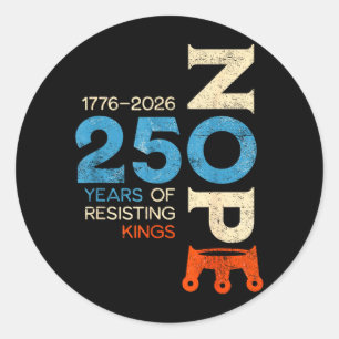 No Kings March 2026 Protest Sign Classic Round Sticker