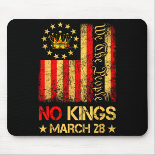 No kings march 28 2026 no kings day us flag vintag mouse mat