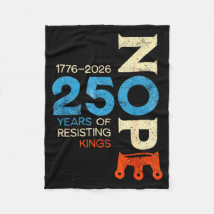 No kings march 28 2026 protest sign fleece blanket