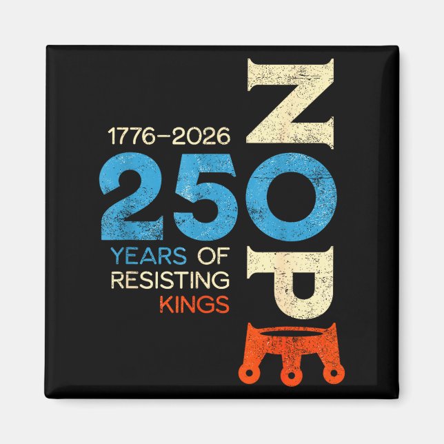 No kings march 28 2026 protest sign  magnet (Front)