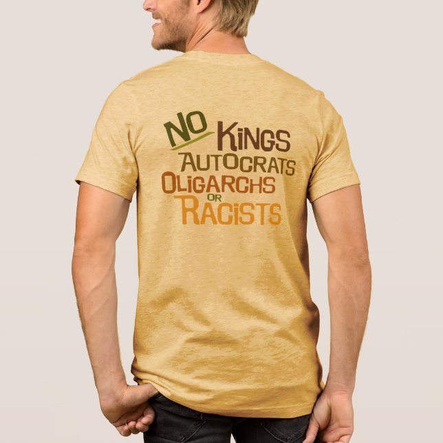 No Kings -- Men's Crew-Neck Tee (Back)