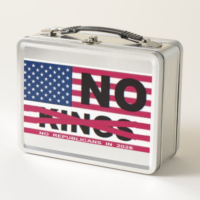 NO KINGS METAL LUNCH BOX (Front)