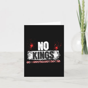 No Kings No Authoritarians Trump March Walk Stand Card