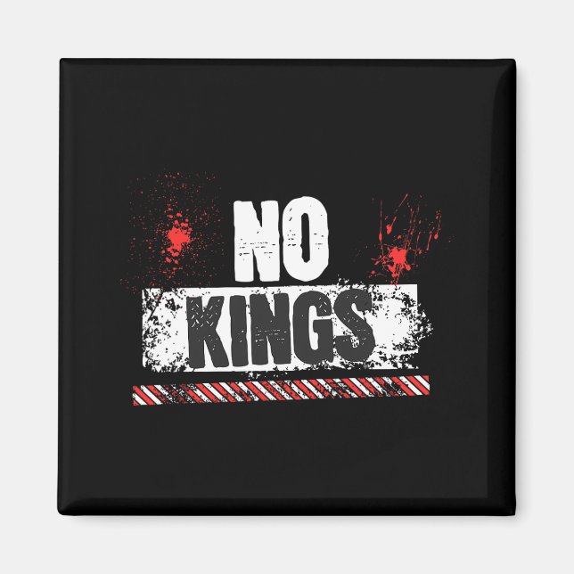No Kings No Authoritarians Trump March Walk Stand  Magnet (Front)