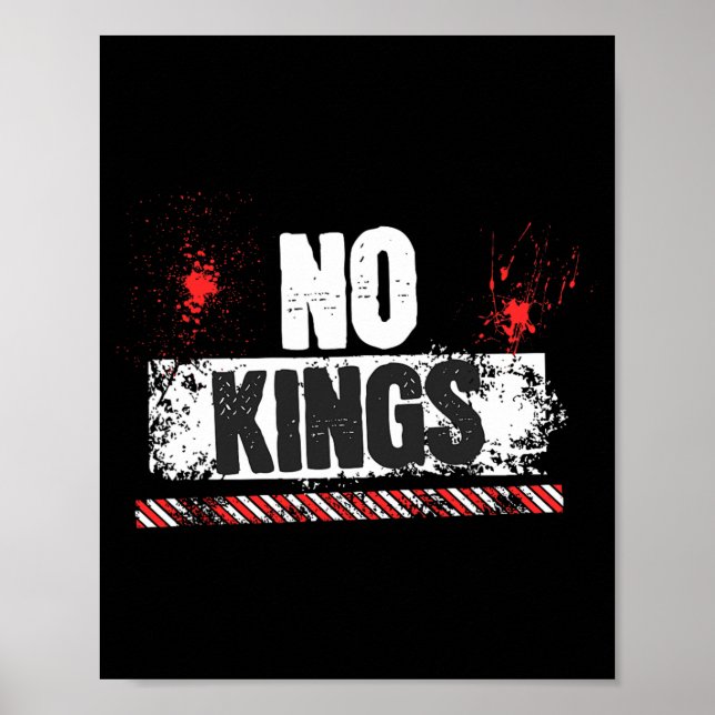 No Kings No Authoritarians Trump March Walk Stand  Poster (Front)