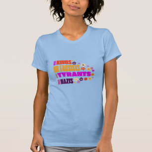 No Kings No Facsists No Tyrants No Nazis baby blue T-Shirt