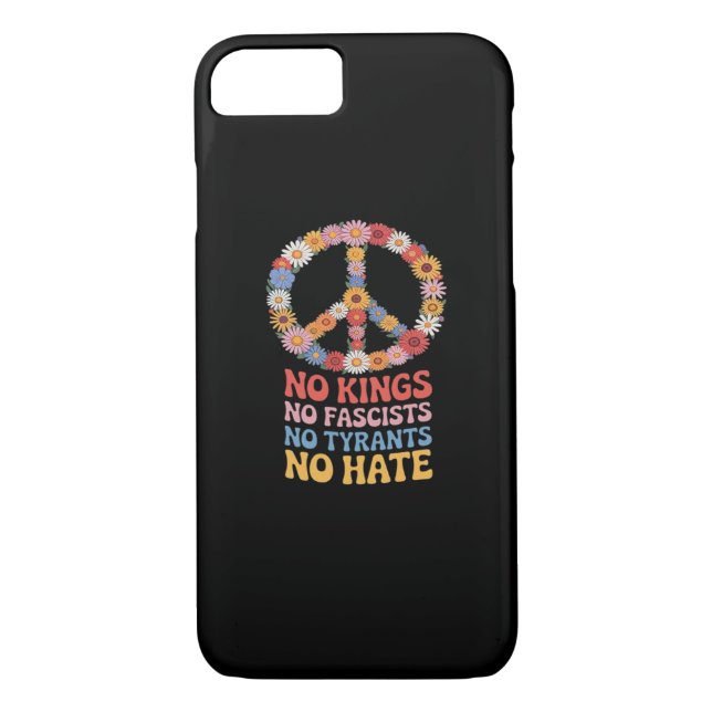 No Kings No Fascists No Tyrants No Hate Case-Mate iPhone Case (Back)