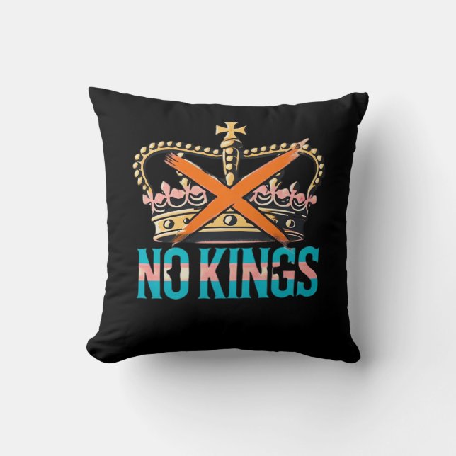 No Kings No Oligarchs  Cushion (Front)