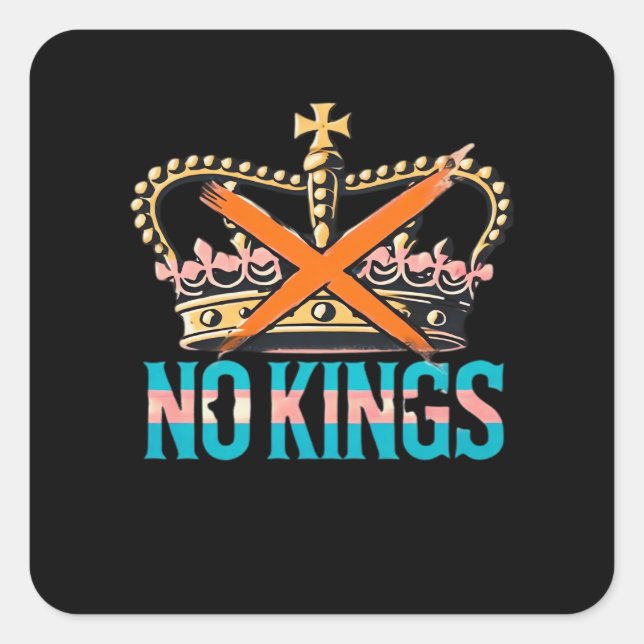 No Kings No Oligarchs  Square Sticker (Front)