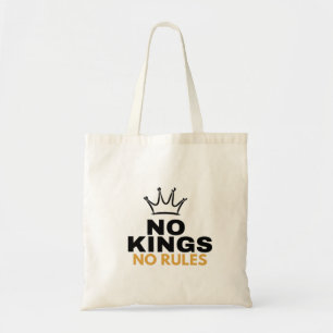 No Kings No Rules Minimal Crown Graphic Design Tote Bag
