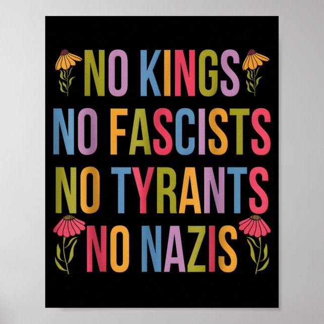 No Kings Patriotic Men Women Liberty  Poster (Front)