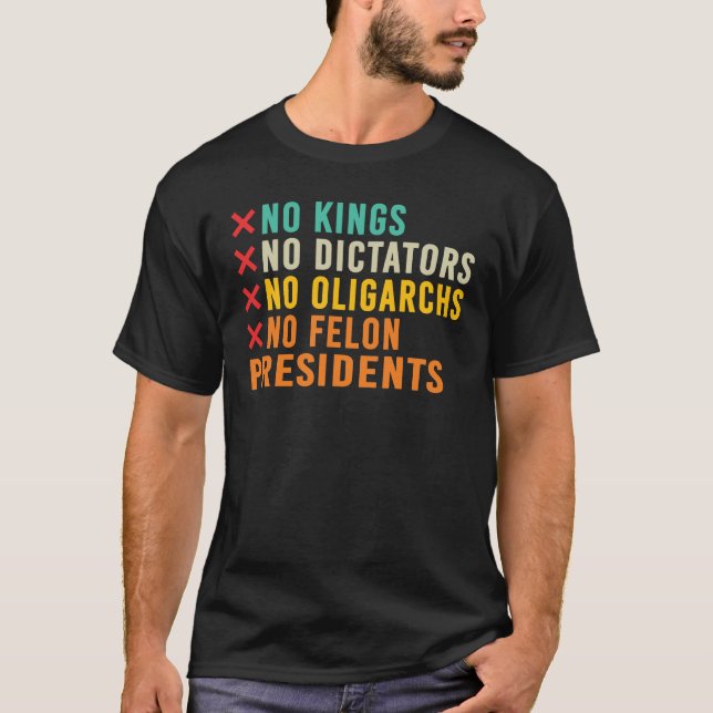 No Kings Political Protest Quote Freedom Tee (Front)