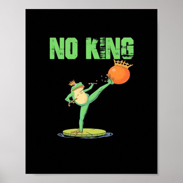 No Kings Portland Frog Protest – Funny Anti-Author Poster (Front)