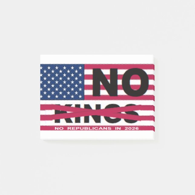 NO KINGS POST-IT NOTES (Front)