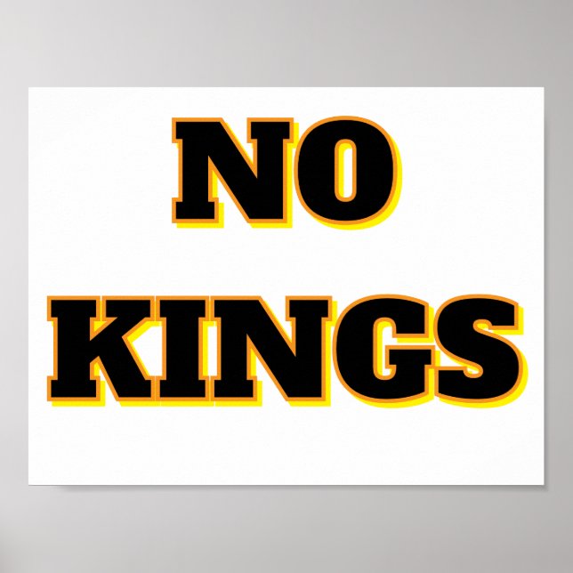 NO KINGS POSTER (Front)