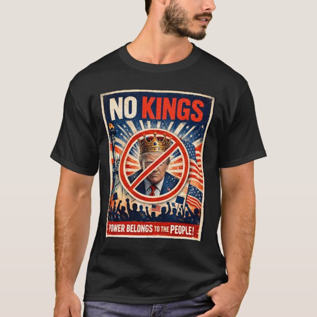No Kings – Power Belongs to the People T-Shirt (Front)