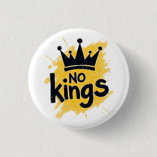 No Kings – Power to the People Design 3 Cm Round Badge