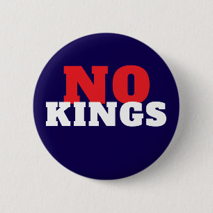 NO KINGS Protest 6 Cm Round Badge