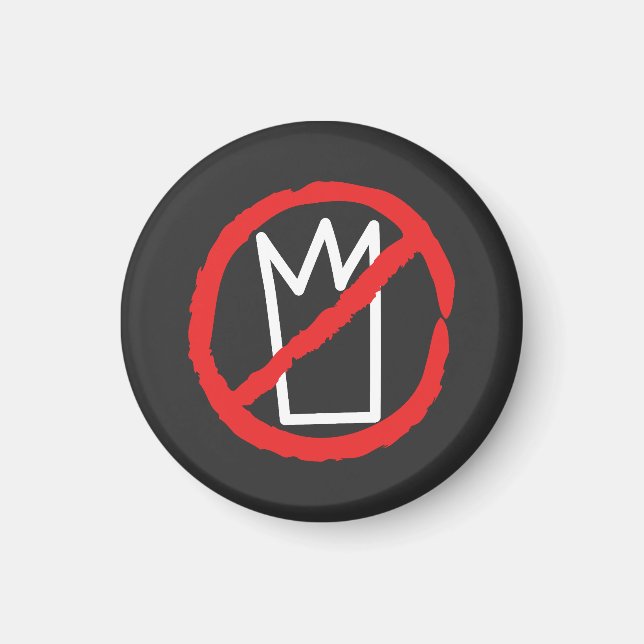 No kings protest crown logo magnet (Front)