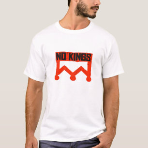 No Kings Protest Graphic Grunge Crown  American Cl T-Shirt