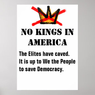 No Kings Protest poster - Ben Franklin Quote