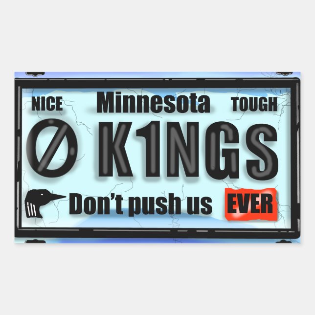 No Kings, protest  Rectangular Sticker (Front)
