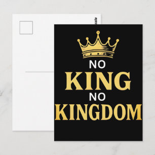 No Kings Protest Sign Vertical 2025 Postcard