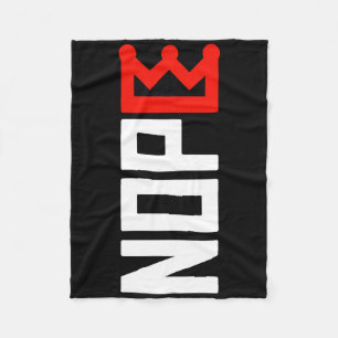 No Kings Protest Sign Vertical Fleece Blanket