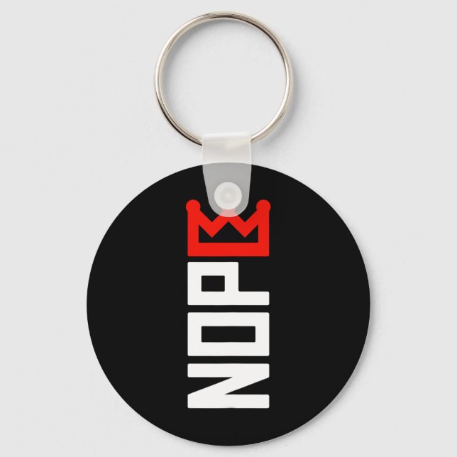 No Kings Protest Sign Vertical  Key Ring (Front)