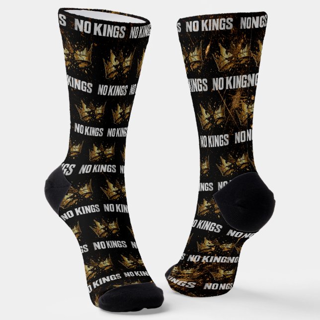 No Kings Protest Socks (Angled)