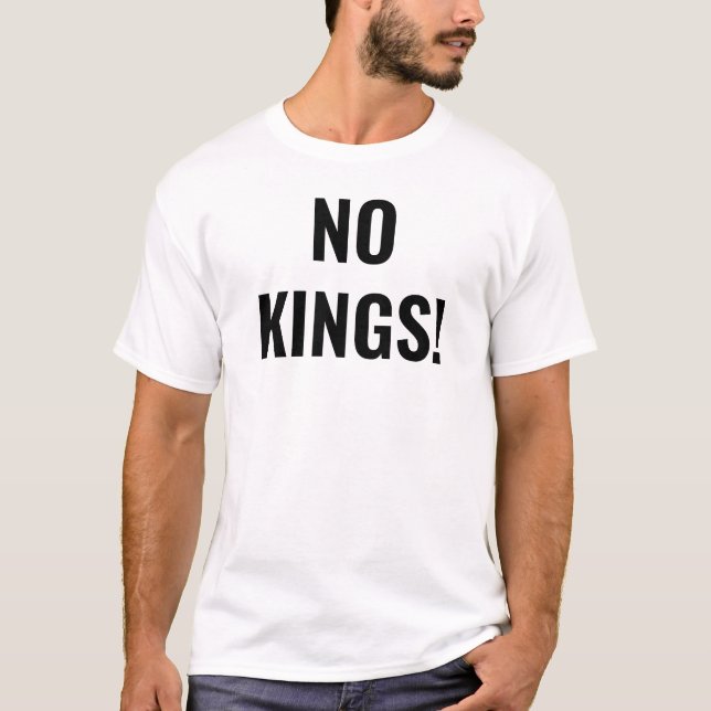 No KIngs Protest White T-Shirt (Front)