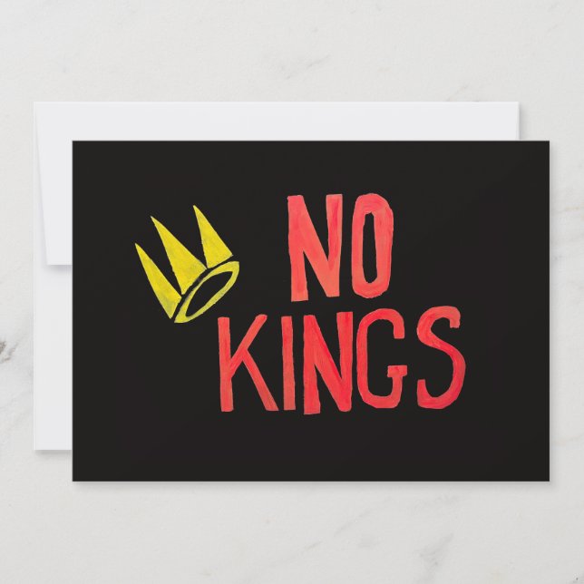 No Kings Proud to be An American Sign Holiday Card (Front)