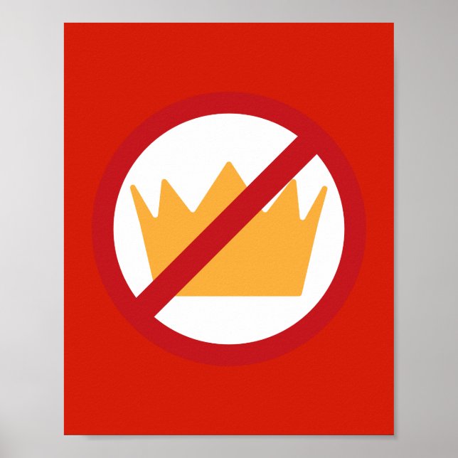 NO KINGS! Red Poster (Front)