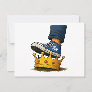 No Kings Shoe On Crown Invitation