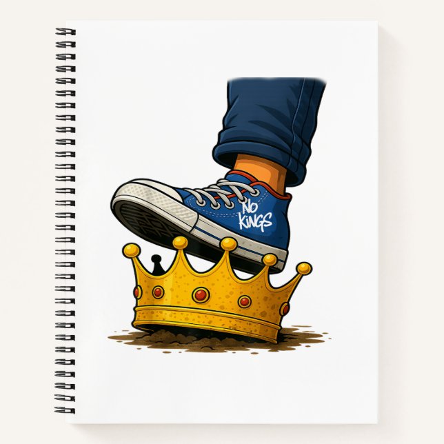 No Kings Shoe On Crown Notebook (Front)