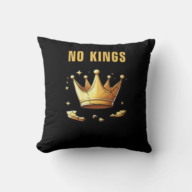 No Kings. Simple Yet Impactful Visual Of A Destroy Cushion (Front)
