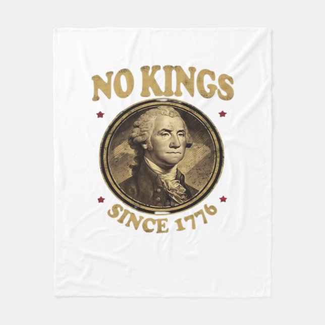 No Kings Since 1776 Classic Fleece Blanket (Front)