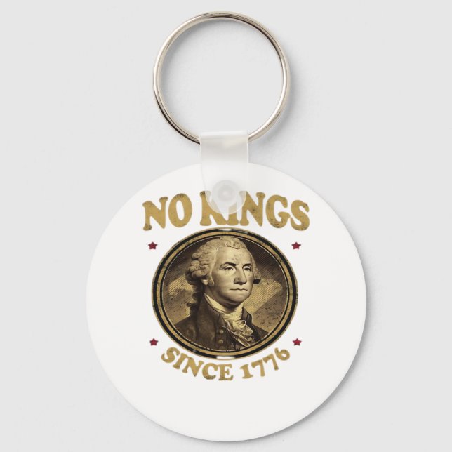No Kings Since 1776 Classic Key Ring (Front)