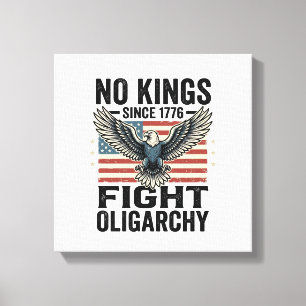 No Kings Since 1776 Patriotic Eagle Vintage Shirt  Canvas Print