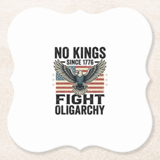 No Kings Since 1776 Patriotic Eagle Vintage Shirt  Paper Coaster