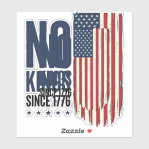No Kings Since 1776 Patriotic Flag Shirt Design_1